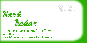 mark makar business card